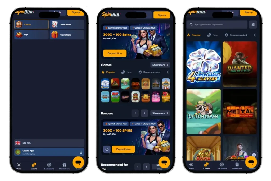 SpinHub Casino app