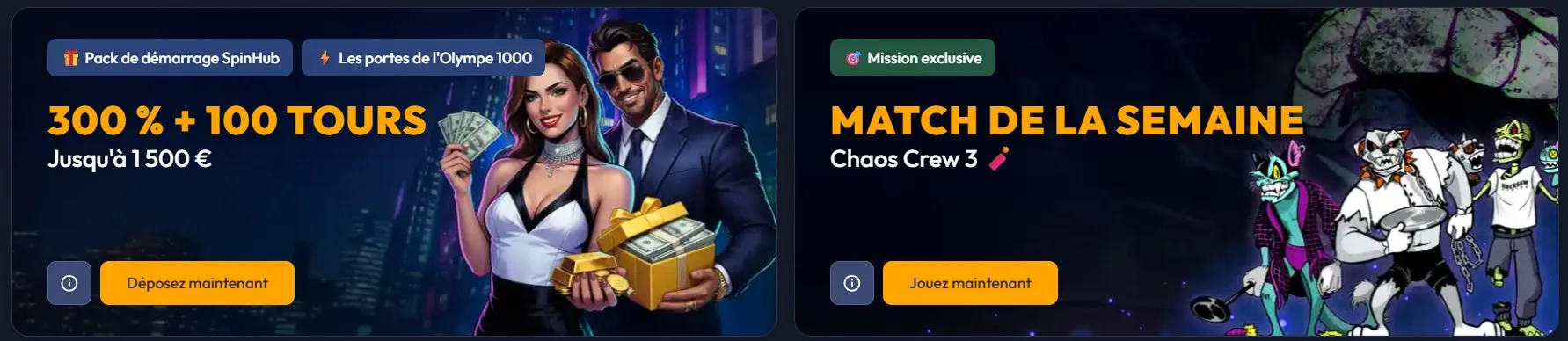 SpinHub Casino Bonus