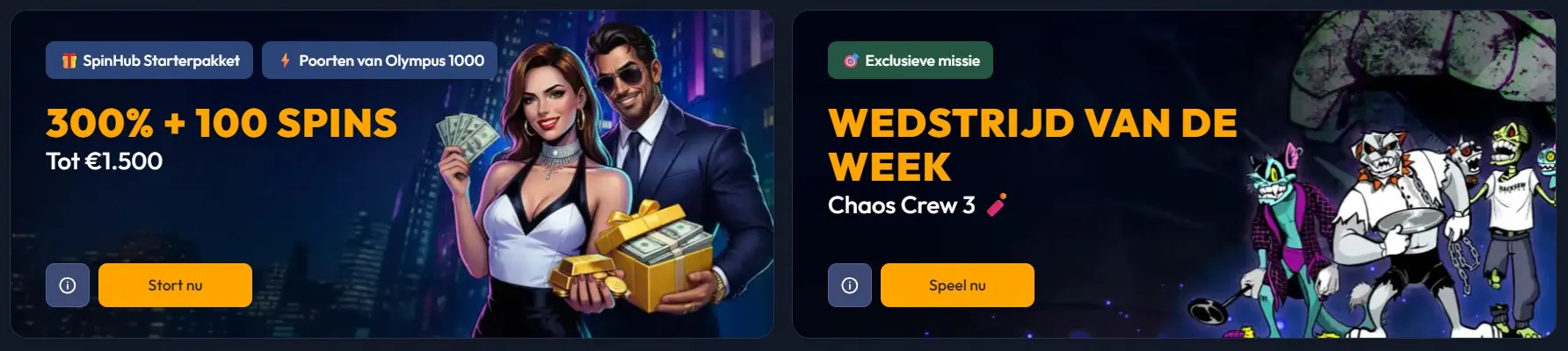 SpinHub Casino Welkomstbonus